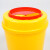 冰禹 BY-1251 圆型黄色利器盒10个（圆形利器盒3L）黄色小型废物卫生所锐器盒