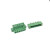 2EDGKM绿色接线端子带固定耳插拔式5.08MM螺丝直弯针PCB2/3/4/8p 2P 弯针座+插头(10套)