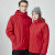 越伦 三合一冲锋衣男女两件套可拆卸防水防风保暖户外外套登山服保暖服情侣款 女红色 XL