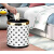 定制垃圾桶可爱少女客厅卧室创意卫生间圾简约北欧风 10L 白色波点 银圈