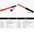 铸固 交通指挥棒 夜间LED闪光棒手持消防应急疏散照明棒  54cm红蓝 电池款（电池另配）