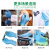 标燕 一次性蓝色防护手套防滑耐磨盒装抽取式PVC材质丁腈合成手套M码100只/盒