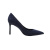 PALE MEMORY品牌蓝色高跟鞋女2022新款御姐风气质细跟绒面尖头浅口单鞋 深蓝色(6厘米) 35
