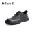 belle百丽男鞋商场同款牛皮革商务休闲皮鞋男士老人爸爸鞋A0512CM1黑色41