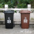户外垃圾桶大号上海加厚分类环卫挂车大型棕色黑色干湿带盖分离箱 50升：蓝色 可回收物