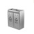 庄太太 砂钢色 户外分类不锈钢带烟灰缸果皮箱ZTT-9005