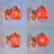 润华年新中式红色喜庆陶瓷壁灯卧室床头灯门厅玄关过道阳台福字灯笼壁灯 单头红苹果 赠送LED白光