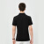 者也（ZYE）夏季polo衫定制T恤广告文化团体工作服订做短袖印字工衣 KMDK003 黑色 3XL码 