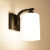 壁灯床头卧室客厅现代简约创意LED美式欧式过道楼梯阳台墙壁灯具 黑6001-1暖光 9W