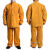 盛融乾 牛皮电焊工防护服烧焊工作服焊接隔热防烫保护衣黄色 黄色背带裤前面 XL
