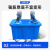 京顿 长方形塑料水箱 120L大号周转箱养殖箱工业储水箱带盖子水桶胶框子JDSX08 蓝色