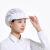 普耐迪工作帽女车间防尘白色防油烟厨房卫生餐厅服务员头罩白黑色 白色全布1个