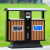 户外垃圾桶不锈钢仿古典风公园景区室外环卫大号果皮箱分类垃圾箱 MX-MT03-3