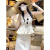 颂曼蒂155小个子女装套装连衣裙法式氛围感吊带背心半身裙女夏花苞减龄 米白色套装 (上衣+长-裙) S(建议80-100斤)