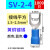 冷压端子SV2-4S叉型预绝缘端子Y型U型冷压接线端子压线鼻1000只 蓝色