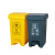垃圾桶脚踩拼接有害废弃物脚踏式厨余医院分类带盖 15L可拼接单桶蓝色可回收