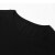 安东尼奥棉&亚麻透气短袖T恤男夏季镂空提花上衣 夏黑 L(175/96A) 