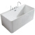 浴缸无缝一体小户型按摩独立式亚克力浴缸成人卫生间家用冲浪浴缸定制 简约空缸 1.1m