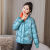 索宛亦（SUOWANYI）冬季新款棉衣免洗亮面女士短款棉服韩版棉袄外套 浅蓝色 XL 115-130斤