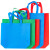海斯迪克 HKL-49 无纺布购物手提袋 广告礼品袋 蓝色 40*30*10  立体横款(10个）