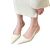 秀哲妍夏季凉鞋女高跟鞋三公分包头凉鞋女2024新款夏季细跟尖头单鞋法式 白色 35