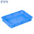稳斯坦 WST091 蓝色塑料盘 塑料盆周转箱长方形塑料方盘浅盘零件盒  2#435*290*75mm