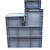 EU箱过滤箱物流箱塑料箱长方形周转箱欧标汽配箱工具箱收纳箱 灰色 中号4层
