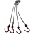 钢丝绳吊装索具多腿吊索一拖四钢丝绳套搬运起吊作业配件行吊具 其他款式吊钩联系