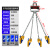 油桶吊钳双链吊钩夹子叉车专用卸铁柴油桶合金夹具抓桶器单爪配件 叉车款四链1.5吨【铁塑两用】