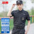 冰禹 保安服套装  511制服黑色 夏季短袖套装+标志，腰带，帽子 170 