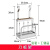 加厚304不锈钢烤箱墙上置物架收纳壁挂厨房电饭煲锅具微波炉架子 304不锈钢刀板架 配套挂杆使用