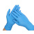 乌斯京一次性手套专用厨房餐饮加厚耐用防水防油耐酸PVC透明丁晴 蓝色丁腈（高弹力 耐用型）100只/盒 中码