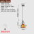 动真格（DongZhenGe）北欧餐厅钻石吧台单三头发廊美发奶茶理发店现代简约个性创意吊灯AA 钻石吊灯25厘米咖啡色罩 +10w高富帅灯泡