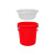 干湿过滤分离带滤网垃圾桶大号厨房厨余茶水茶叶沥水水桶篮桶 红色14升有盖子+红色沥水篮