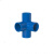 PVC立体直角三通立体四通立体五通六通塑料配件架子给水管件配件定制 蓝色25立体三通330只/箱(30只/包整包起批)