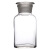 企桥 广口瓶加厚试剂瓶 玻璃广口瓶药棉酒精分装玻璃化学瓶 大口瓶 白色60m
