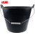 冰禹 BY-5038 泥瓦工塑料桶 建筑工地牛筋桶 加厚水泥桶 22cm常规款黑色带提手