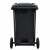 鲁识大号户外垃圾桶物业环卫分类桶果皮箱 100L黑色干垃圾