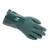 君御Y816墨绿色磨砂耐油手套耐磨 防水工业加厚PVC橡胶防滑工作手套 一打10付装 墨绿色 均码