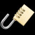 海斯迪克 HK-5158 黄铜挂锁 密码锁 行李箱防盗锁 4轮密码(大号)