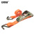 安赛瑞 捆绑带 货车棘轮紧绳器 固定绳 橘色双钩 2.5cmx2m 2A01236
