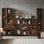 原始原素实木书柜北欧橡木书房书架组合现代简约客厅置物架低6格-黑胡桃色