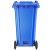 舒蔻(Supercloud) 户外垃圾桶带盖带轮酒店小区物业塑料分类室外大容量垃圾箱 100L蓝