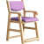秋佳可调节高度椅子学生餐椅家用写字椅可升降学习椅实木靠背宝宝家具 米色原木框架