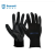 Raxwell 涤纶针织丁腈工作手套，掌浸，黑色，L码，12副RW2462
