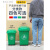 锐拓带轮子垃圾桶商用大容量带盖大号环卫户外餐饮垃圾箱厨房 50L分类桶(有害垃圾)有轮 送1卷80*100袋