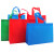 海斯迪克 HKL-49 无纺布购物手提袋 广告礼品袋 蓝色 40*30*10  立体横款(10个）