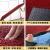 钉底丝圈地垫进门脚垫PVC塑料防水防滑门口地毯室外大面积入门垫 黑红色 1.5米宽*3米长