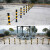 沁度防撞柱加厚型钢管警示柱车位固定路桩铁立柱道边安全隔离反光柱 固定黄黑+螺丝