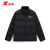 特步（XTEP）男立领羽绒服2023冬季新款鸭绒保暖防风外套加厚夹克运动上衣 正黑色 3XL